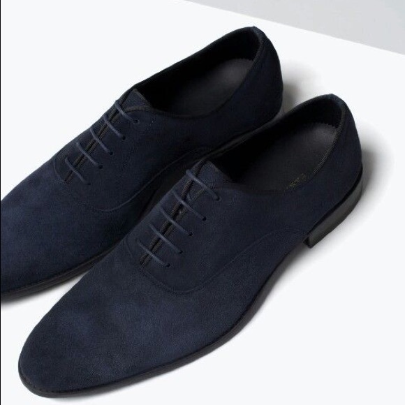 zara blue suede shoes
